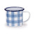 Max Humphrey Gingham 12 oz Mug, Blue