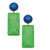 Sophie Marbled Resin Green Geo Earrings Green