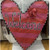 Striped Welcome Heart Door Hang