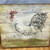 24" Distressed Rooster Print