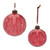 Red Filigree Ball Ornament Glass