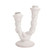 White Ceramic Twist Taper Holder