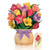 Fresh Cut Paper Mini Festive Tulips Greeting Card