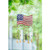 Red, White, & Bloom Wind Chime, Metal & Glass, American Flag with Bells, 27" W