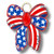 Patriotic Bow Large Door Hanger