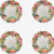 Garden Party Melamine Dinner Plates Set of 4