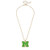Embroidered M Initial Patch Necklace