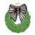 DK Designs Black and White Bow Wreath Door Hanger