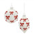 Ornament w/Bows (2 Asst) 4"D, 4.5"H Glass