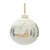 Ball Ornament w/Embossed Trees 4”D Resin