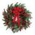 Pine/Berry/Cone Wreath w/Ribbon 24”D Plastic (Fresh Touch)