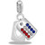 Patriotic Tag Davinci Bead