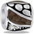 Brown and Black CZ Davinci Bead