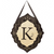 Classic Monogram "K" Burlap Hanger