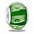 Green Petal Art Glass Davinci Bead
