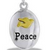 Peace Dangle Silver Davinci Bead
