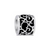 Black Scroll Davinci Bead