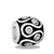 Black Swirl CZ Decor Davinci Bead