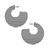 Roxy Pinstripe Hoop Earrings in Blk and Wht