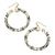 Bold Grey Hoop Earrings