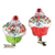 3.5" Clip On Cupcake Glass Ornament