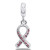 CZ Pink Ribbon Davinci Bead