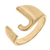 Kingston Adjustable Initial Ring in Worn Gold - J