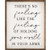 There's No Feeling Canvas Sign 16"X20"