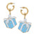 Blue & White Millie Enamel Present Drop Earrings