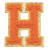 Stuck on You Large Chenille Glitter Patch Letter H