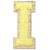 Stuck on You Large Chenille Glitter Patch Letter I