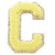 Stuck on You Large Chenille Glitter Patch Letter C