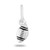 Silver Football Dangle Davinci Bead