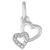 Double Heart Charm Davinci Bead