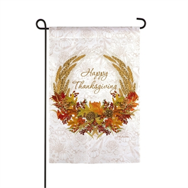 Autumn Wheat Garden Suede Flag