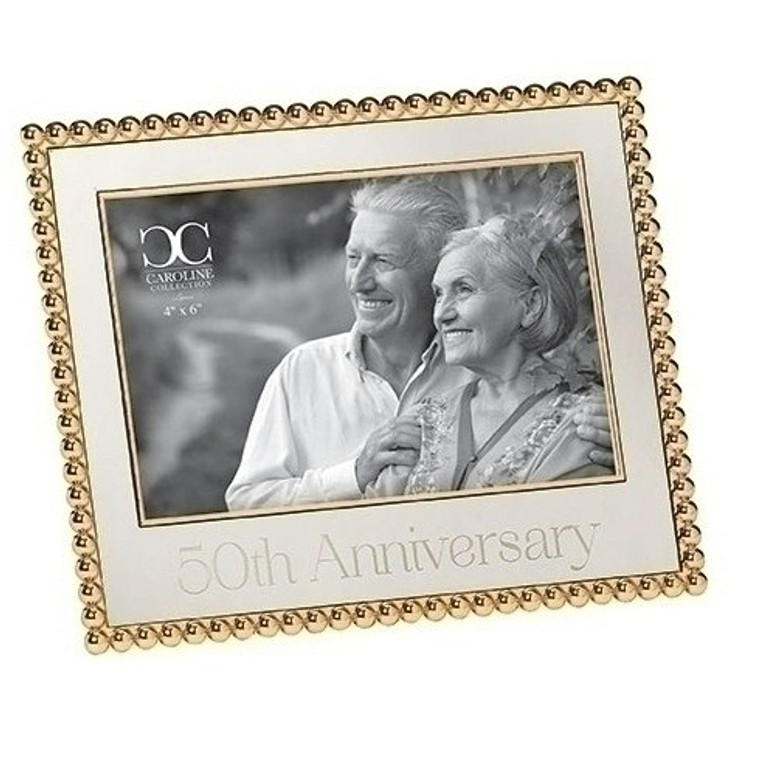 50th Gold Reflective Anniversary Frame 4"x6"