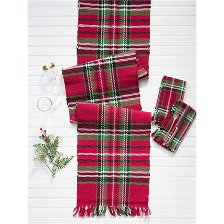 Merry Tartan Plaid Runner by April Cornell