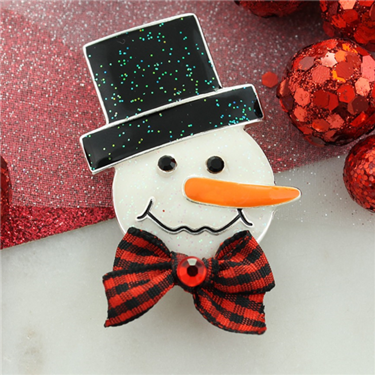 Glitter Snowman Face Earrings