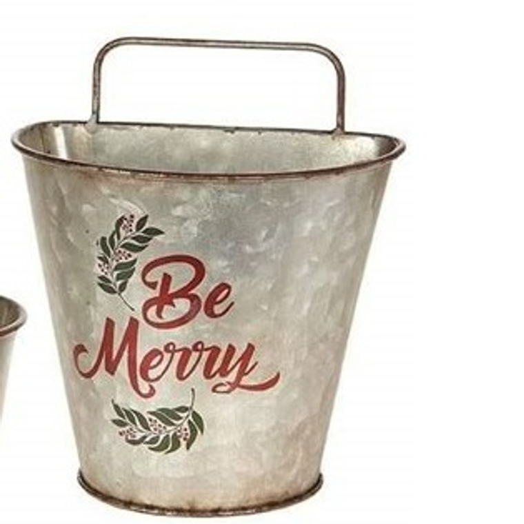 10" Be Merry Half Bucket