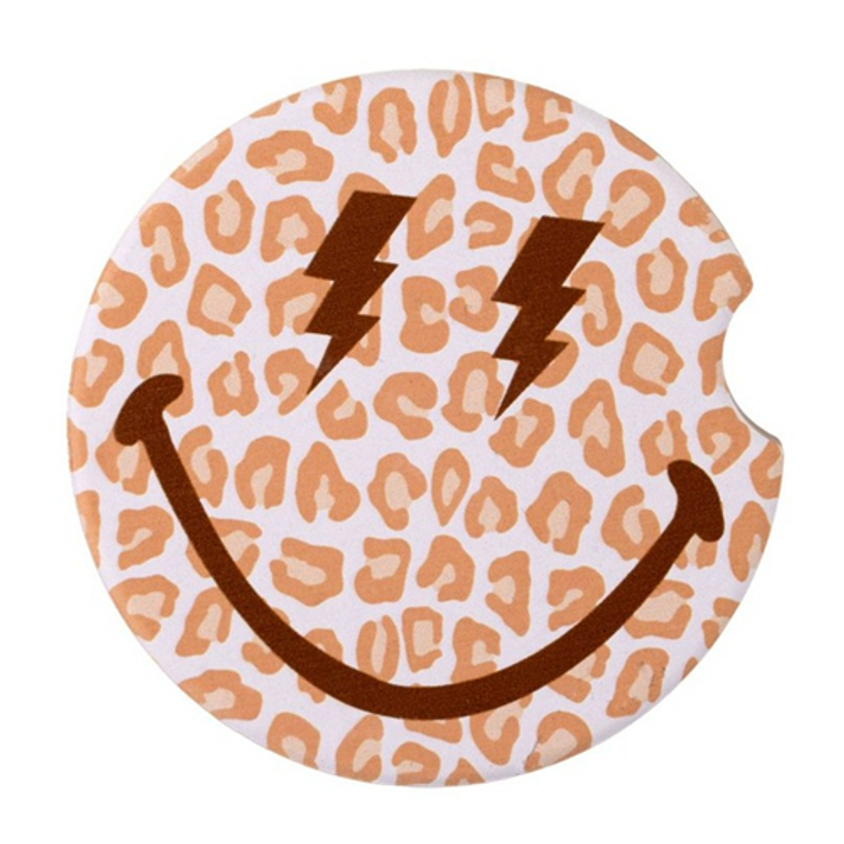 Simply Southern Smiley Face Car Coaster