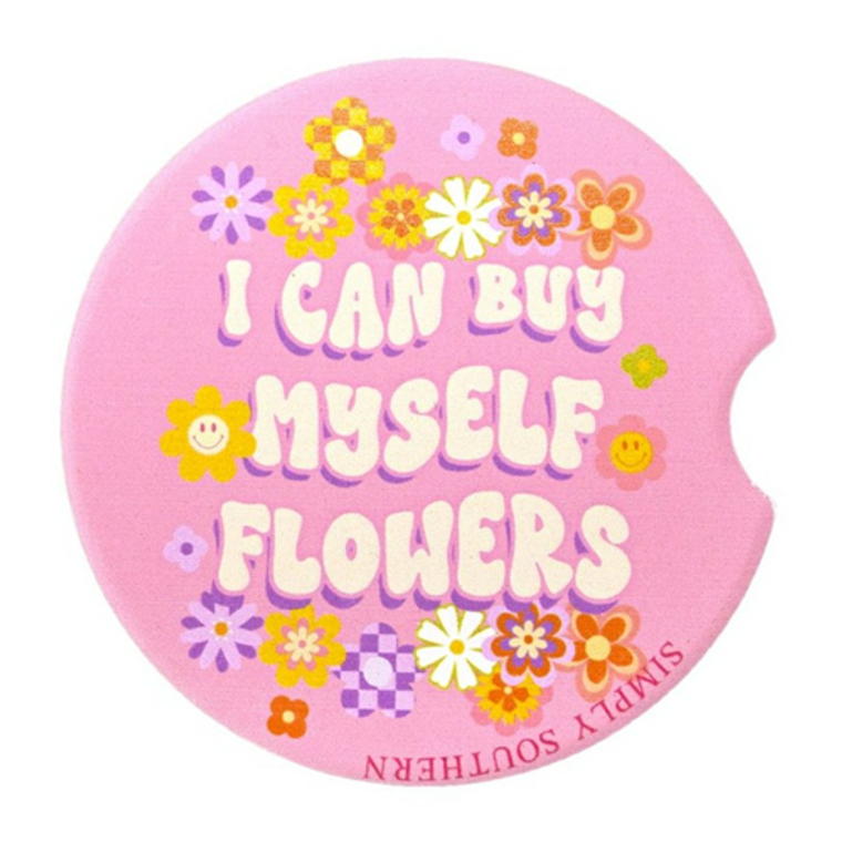 Simply Southern Flowers Car Coaster