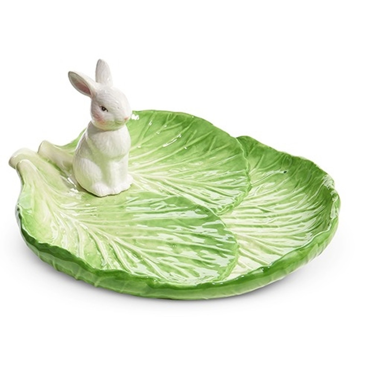 8" Cabbage Bunny Tray