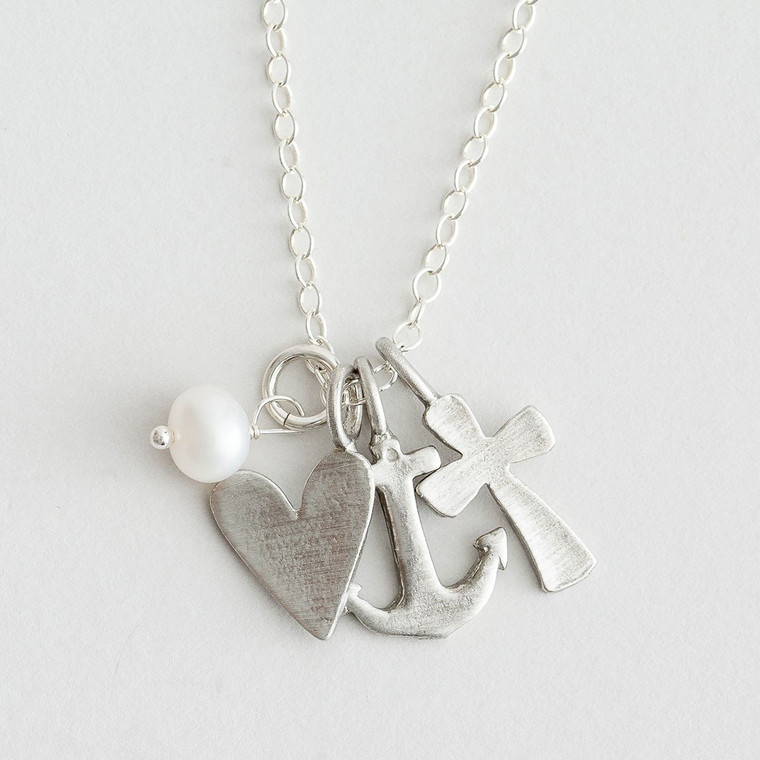 Faith, Hope, Love Charm Necklace