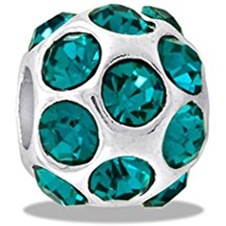 December CZ Ball Davinci Bead