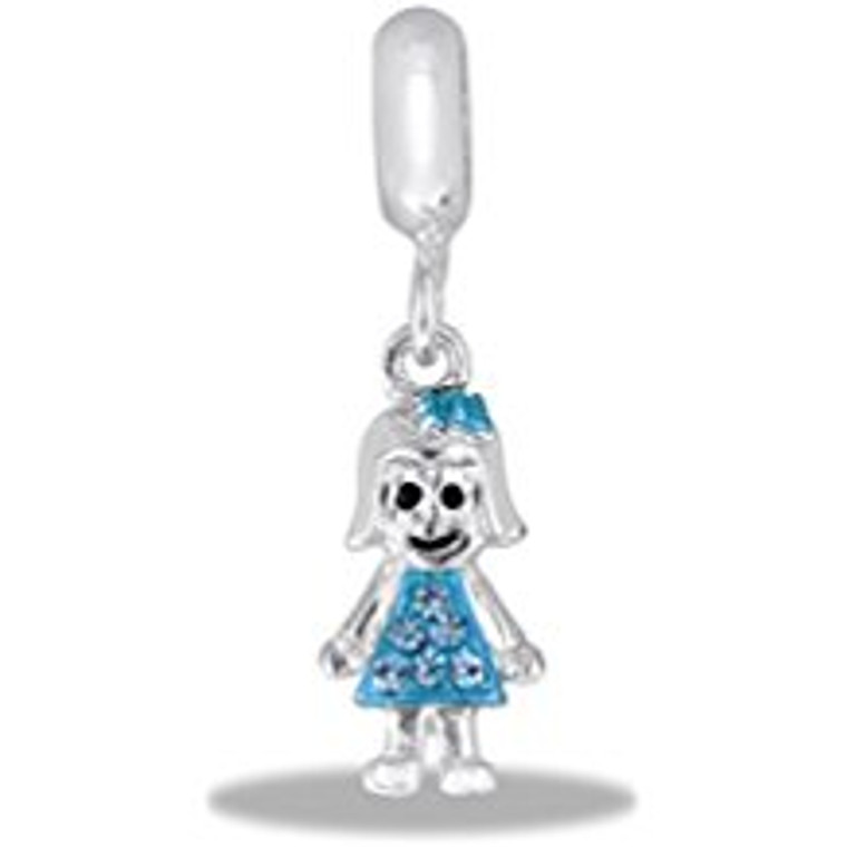 March Dangle Girl Davinci Bead