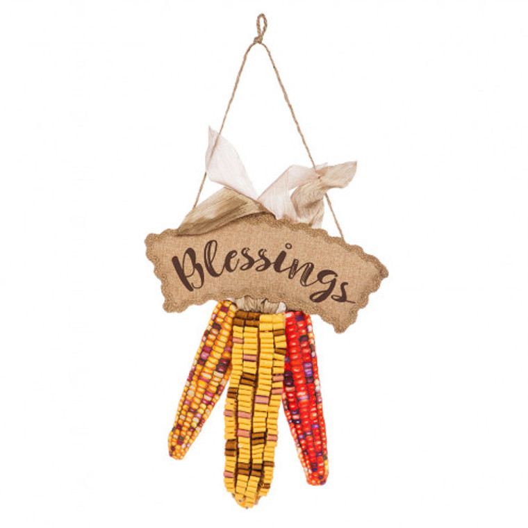 Harvest Blessing Burlap Door Hanger