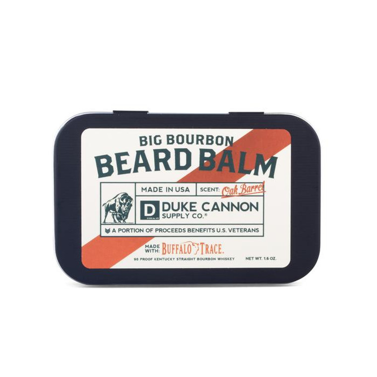 Let's be honest. You made the decision to bring your majestic beard into this world, and with that decision comes great responsibility. It's up to you to tame and civilize your beard with Duke Cannon's Big Bourbon Beard Balm. Made with premium ingredients, including a hint of actual Buffalo Trace Bourbon, it has a woodsy, oak barrel scent that smells like a beard should. 