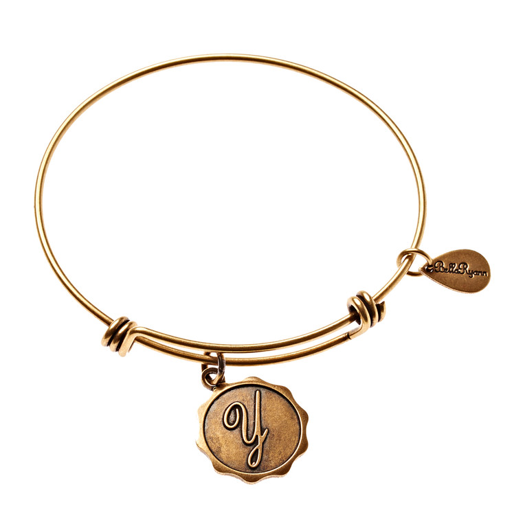 Gold Bangle Letter Y - BR