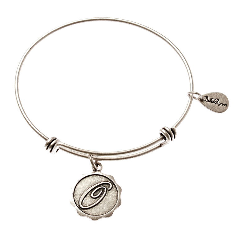 Silver Bangle Letter O - BR