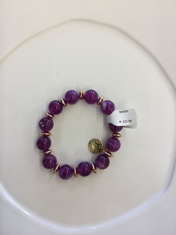 Purple Royal Stax Bracelet